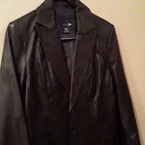 East 5th chocolate brown leather jacket